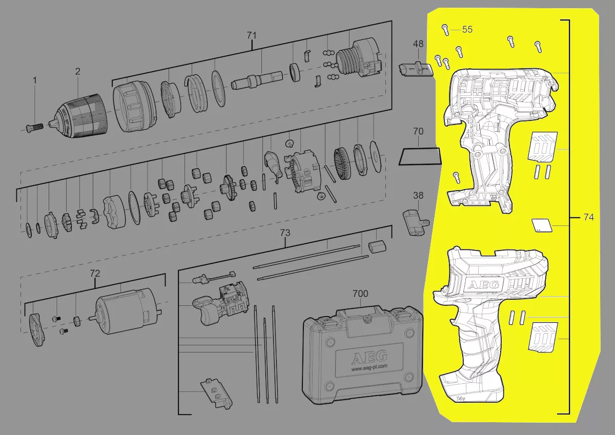 Boitier réf. 4931454342 AEG